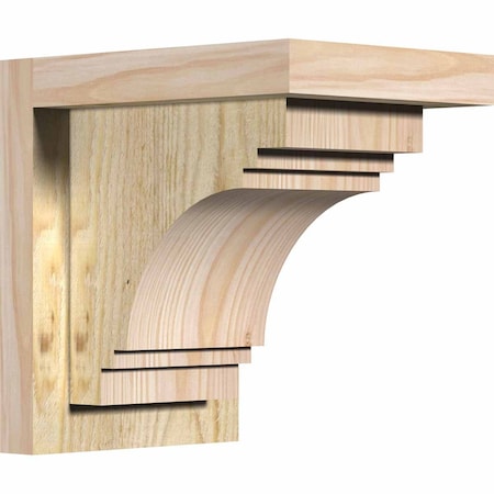 Ekena Millwork Pescadero Rough Sawn Corbel w/Backplate, Douglas Fir, 6"W x 8"D x 8"H COR06X08X08PEC01RDF